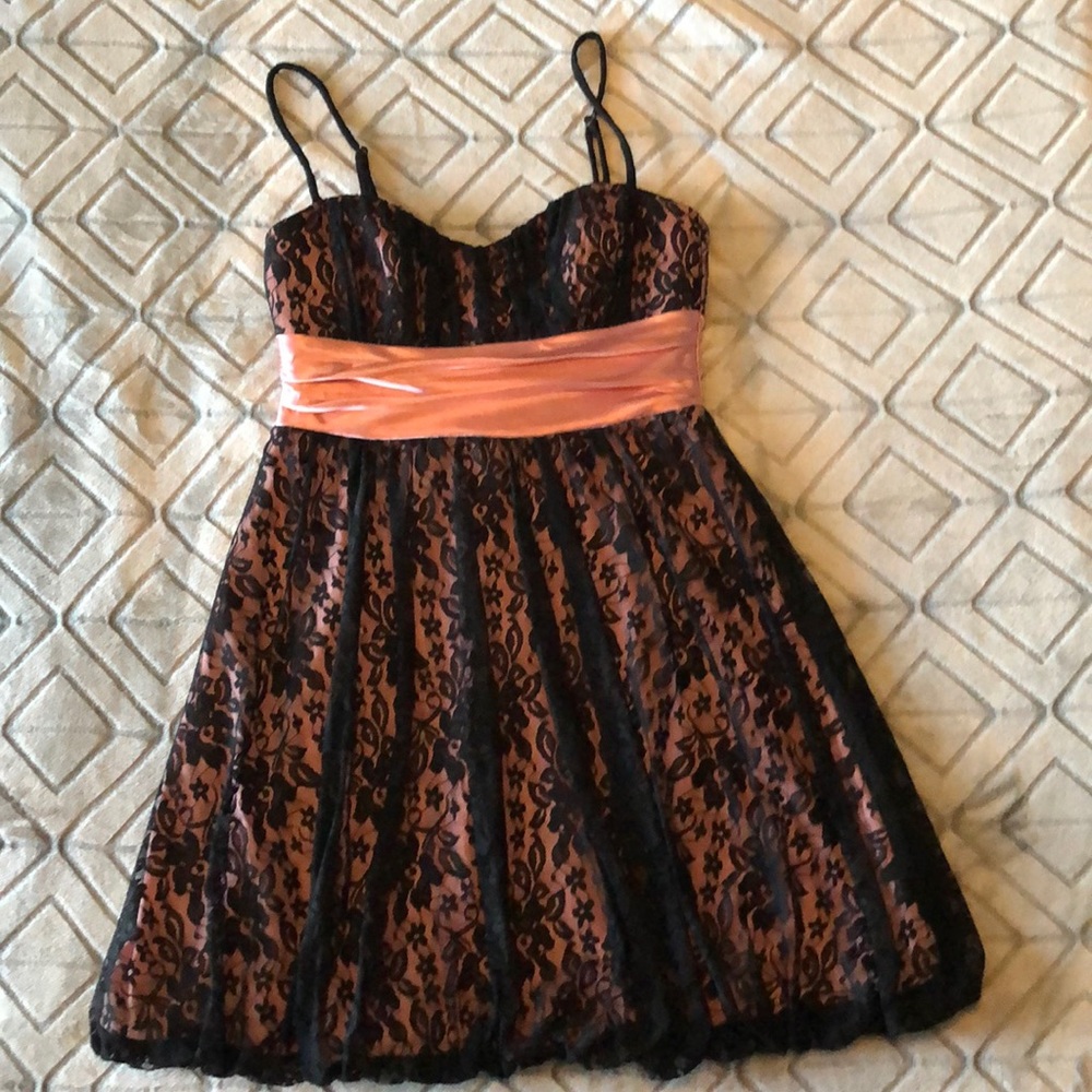 Black and pink dress